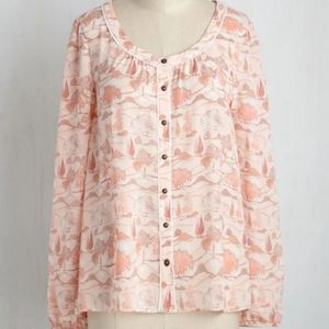 NWOT ModCloth Hillside Pattern Top